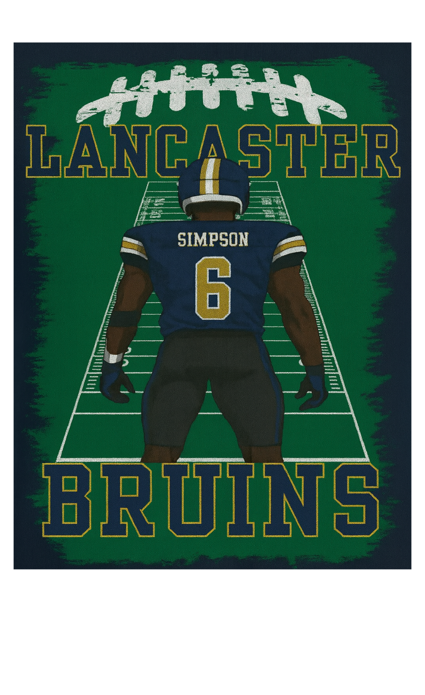 Custom Football Player T-Shirt | School Spirit Wear π