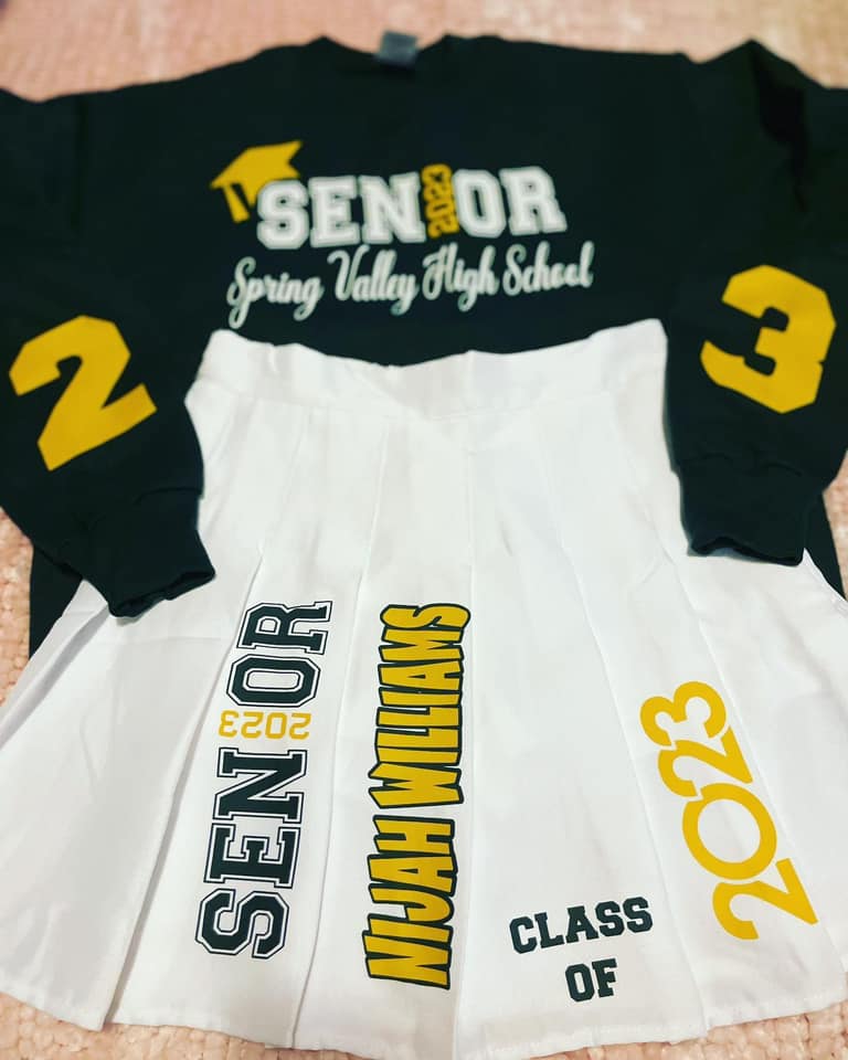 Personalized Tennis Skirt & Sweatshirt – Custom Graduation Outfit