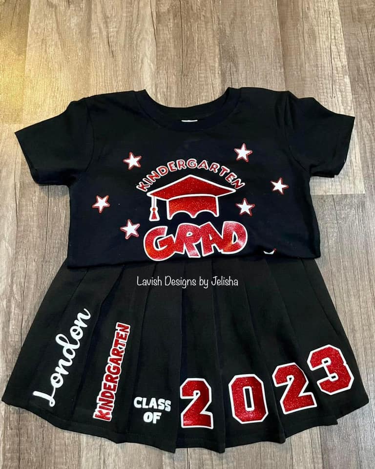Personalized Tennis Skirt & Sweatshirt – Custom Graduation Outfit