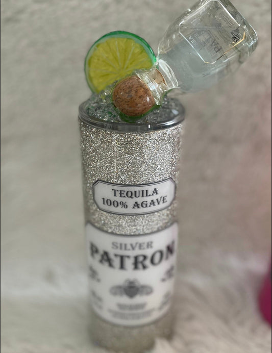 Custom drink tumbler with epoxy seal and personalized label”