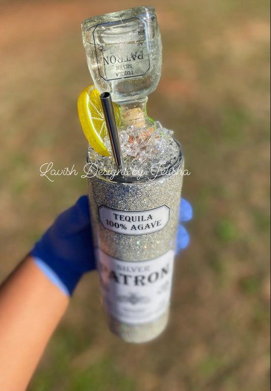 Custom drink tumbler with epoxy seal and personalized label”