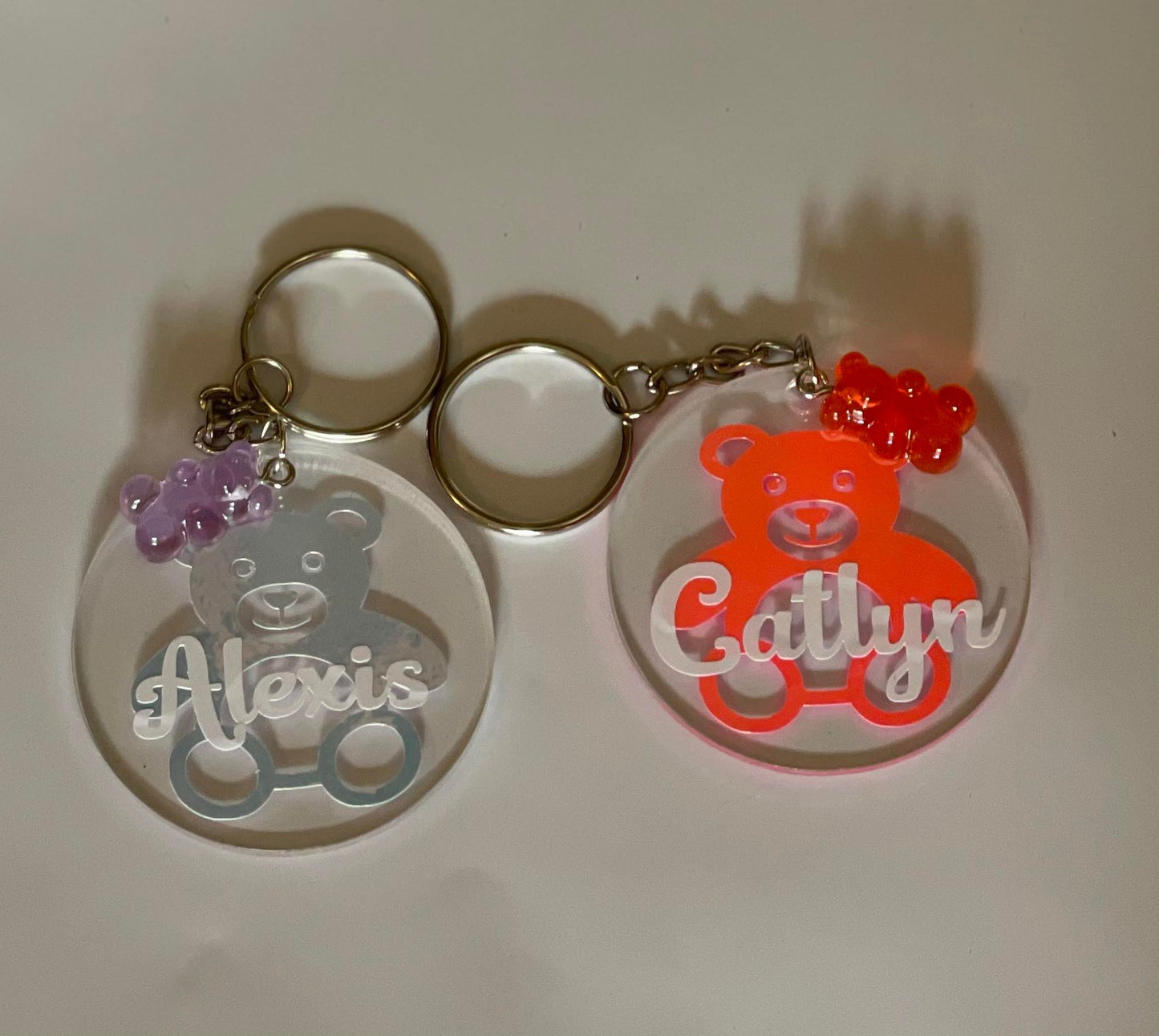 Teddy Bear Acrylic Keychain