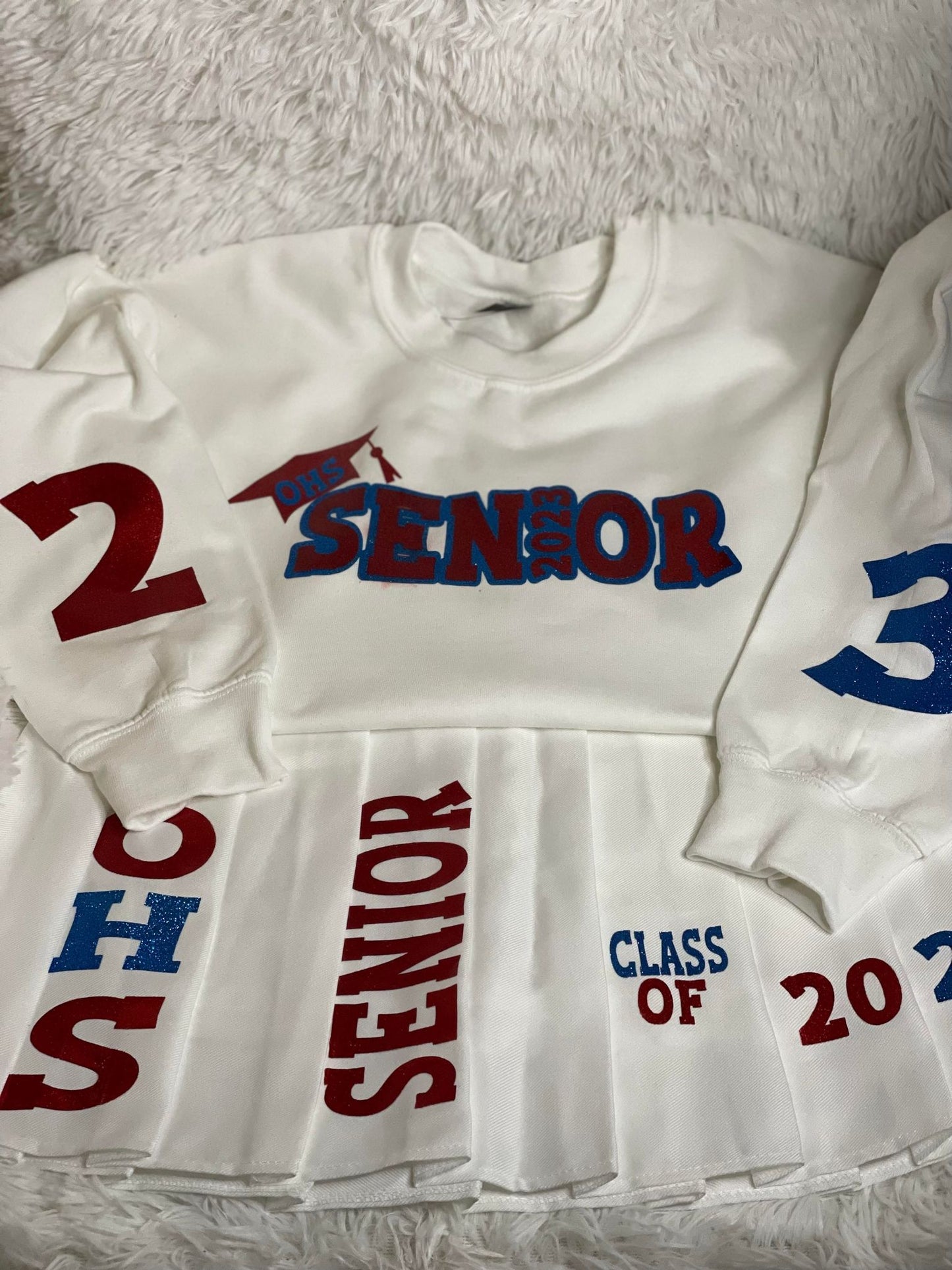 Personalized Tennis Skirt & Sweatshirt – Custom Graduation Outfit