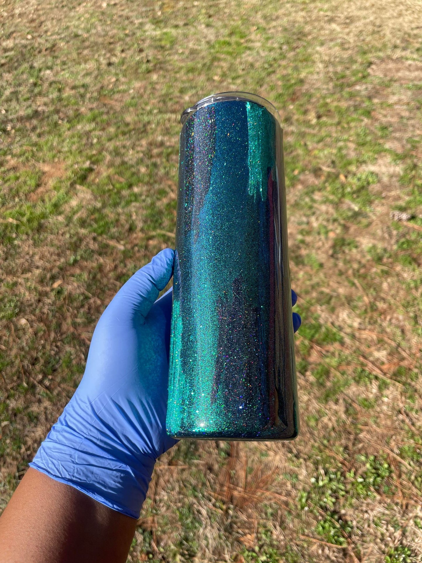 Sparkly Scribble Design Glitter Tumbler