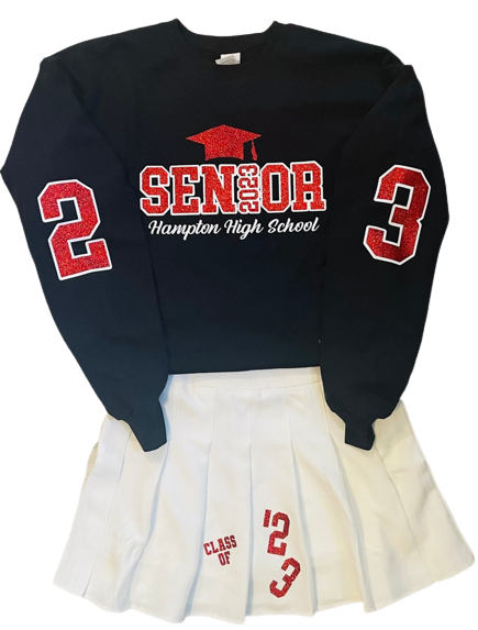 Personalized Tennis Skirt & Sweatshirt – Custom Graduation Outfit