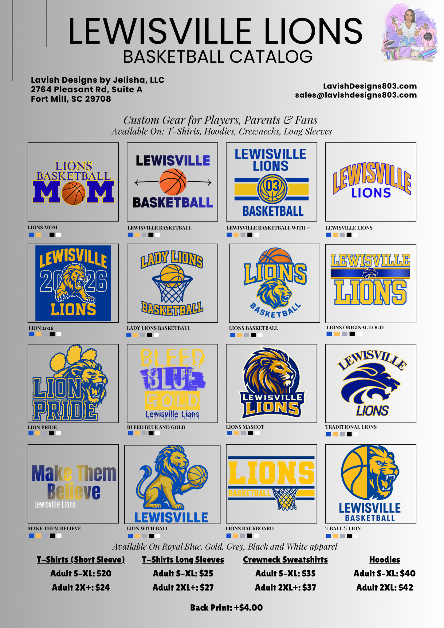 Lewisville Lions Basketball Spirit Wear