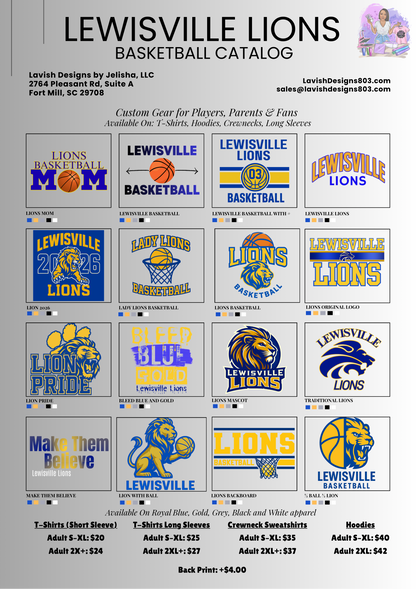 Lewisville Lions Basketball Spirit Wear