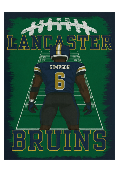 Custom Football Player T-Shirt | School Spirit Wear 🏈
