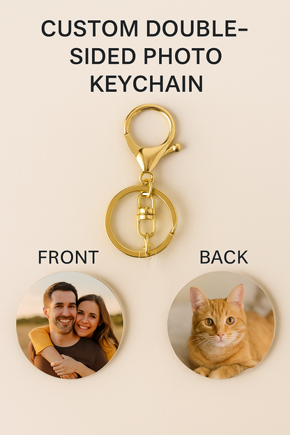 Custom Double-Sided Photo Keychain – Personalized Acrylic Picture