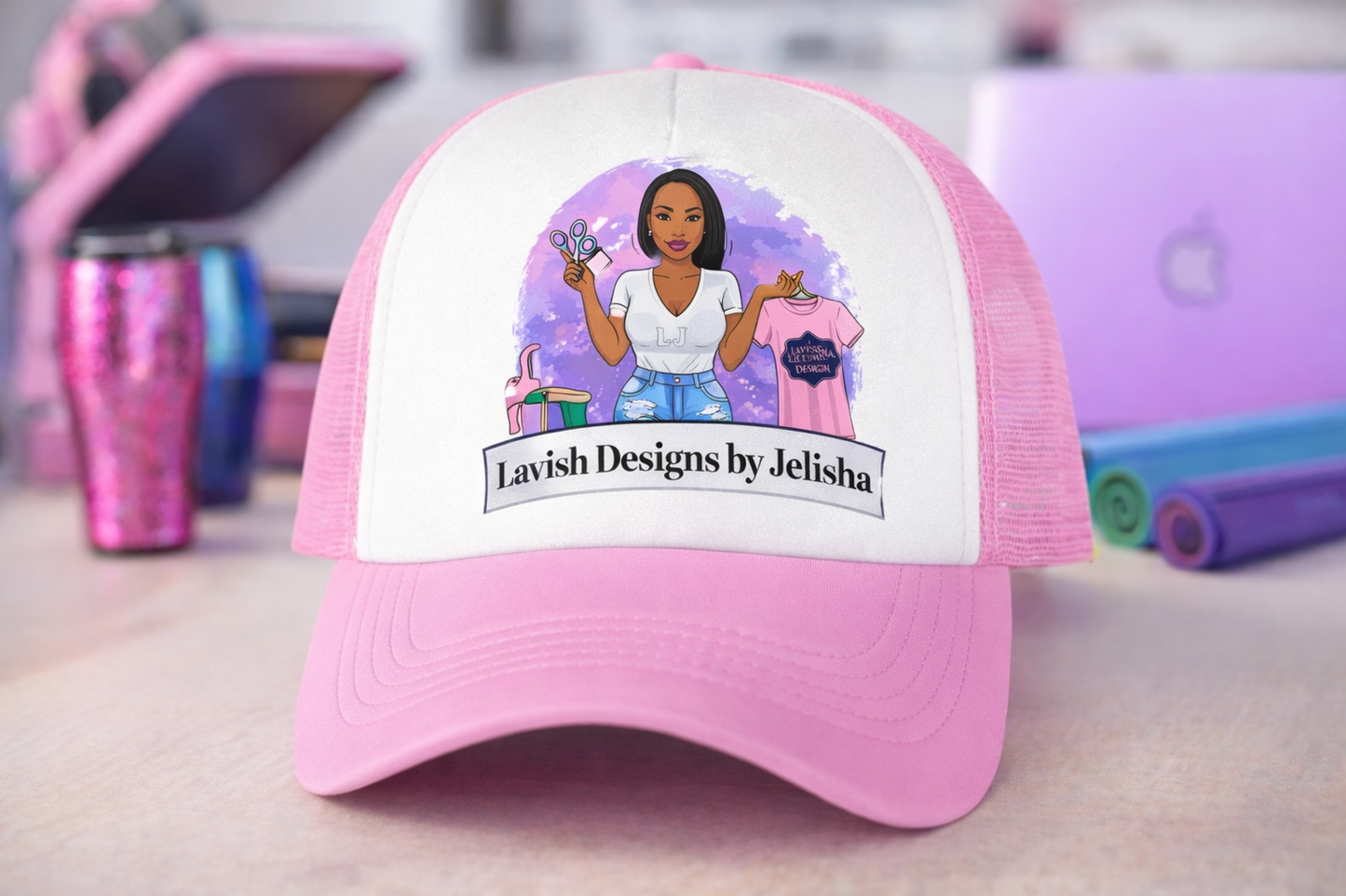 Custom Logo Trucker Hat | Mesh Snapback with Your Business Design | DTF Printed Cap