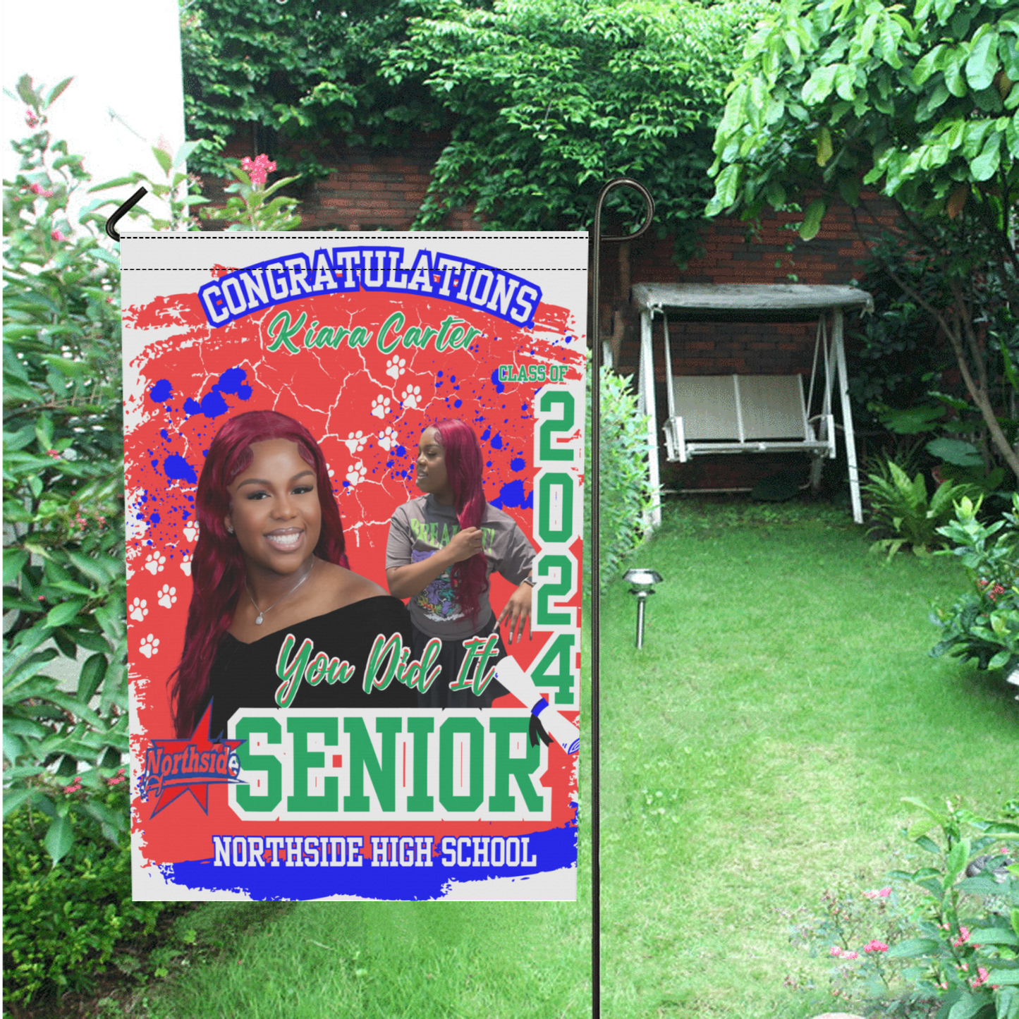 Graduation Garden Flag
