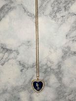 Gold Heart Shaped Photo Necklace