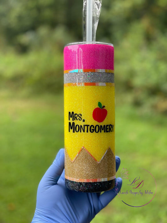 Purchase a Pencil Inspired Teacher Tumbler