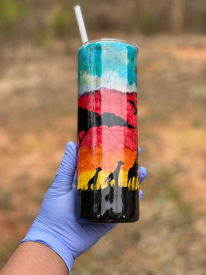 RTS 20oz Safari Themed Tumbler