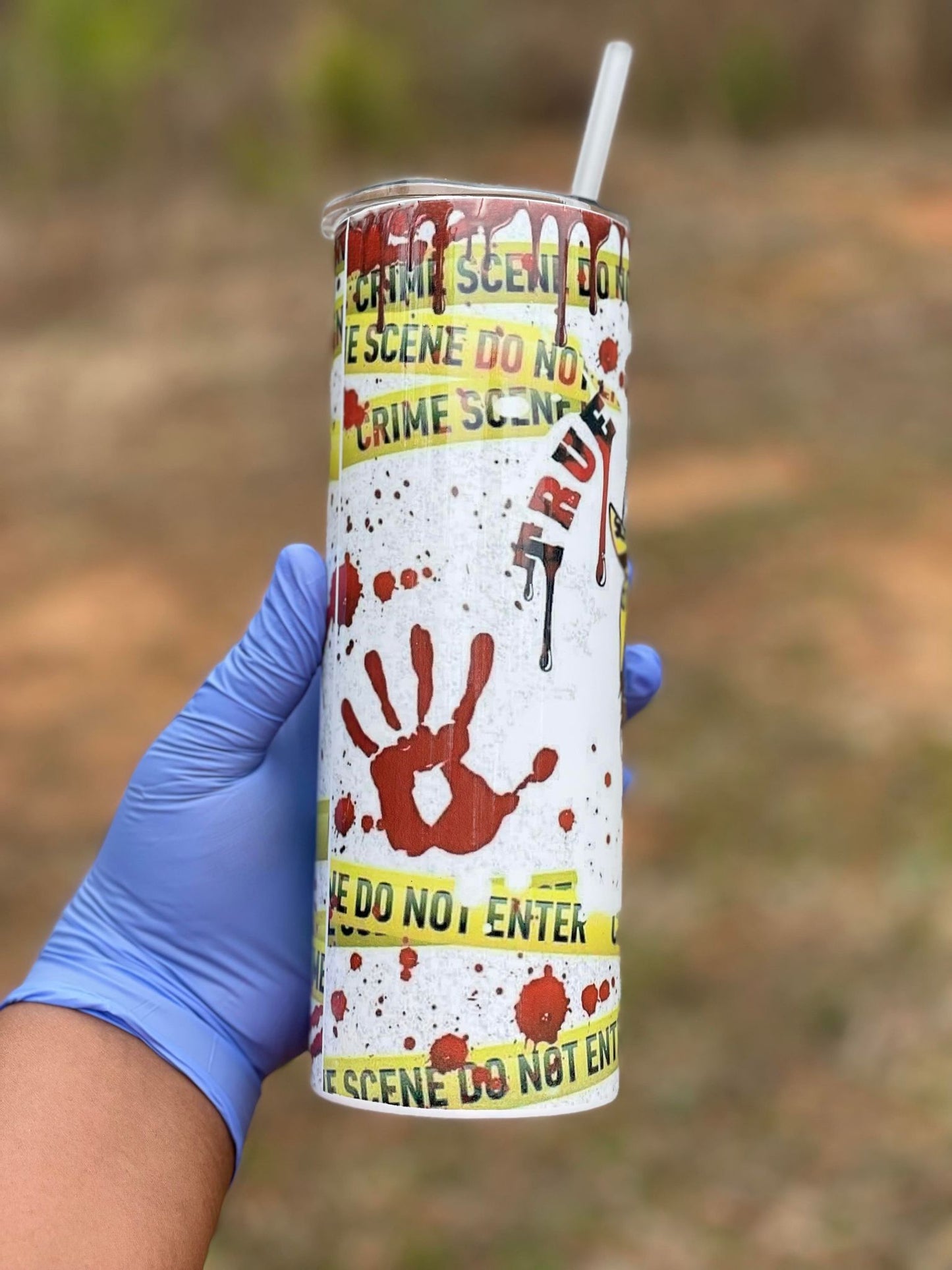 RTS 20oz Skinny Caution Mom Tumbler