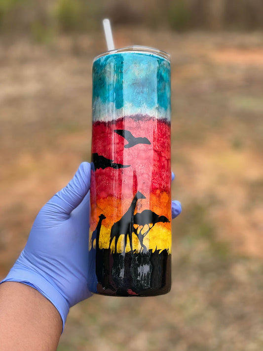 RTS 20oz Safari Themed Tumbler