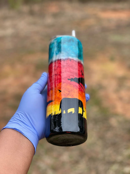 RTS 20oz Safari Themed Tumbler