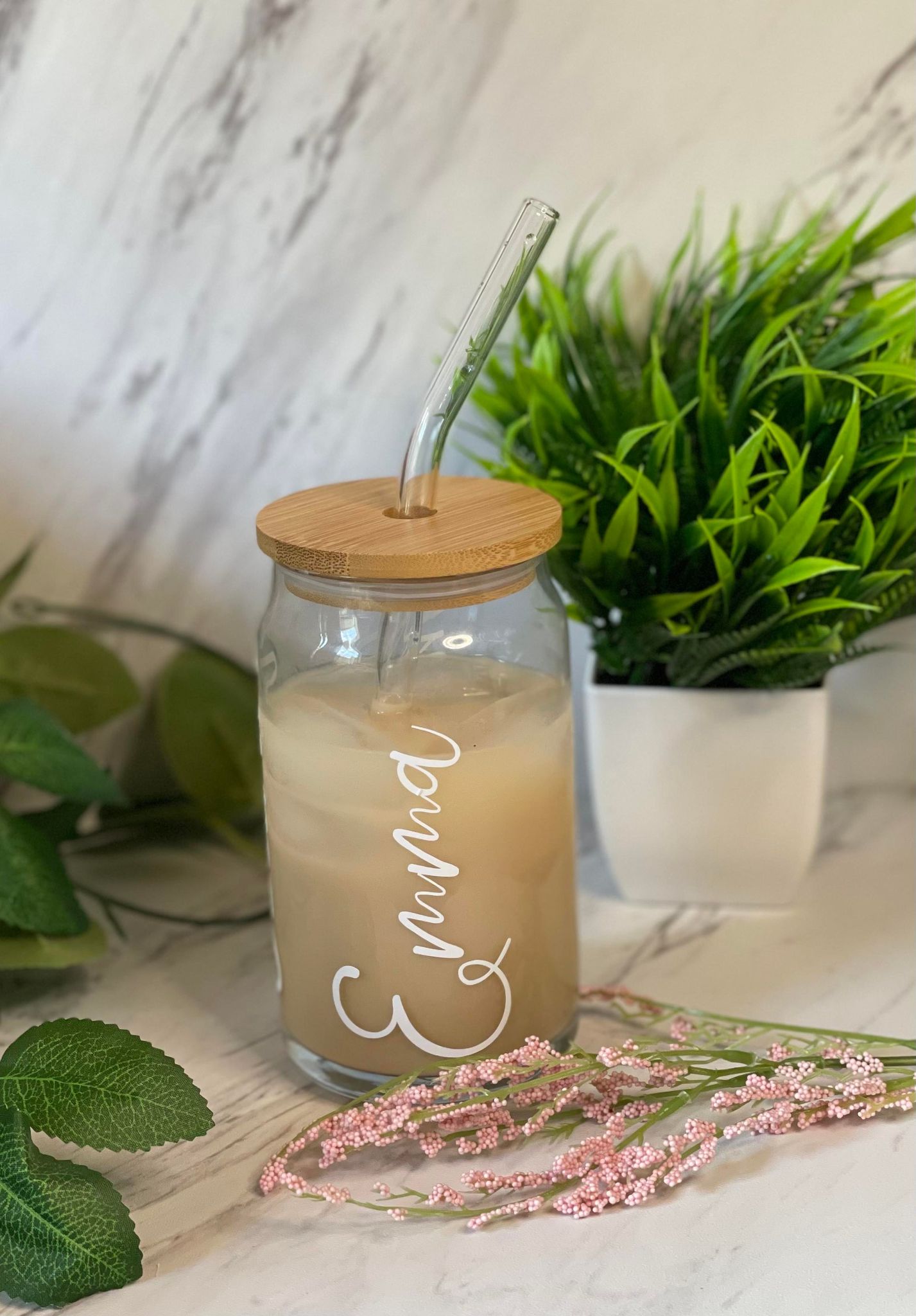Personalized Beer Can Glass