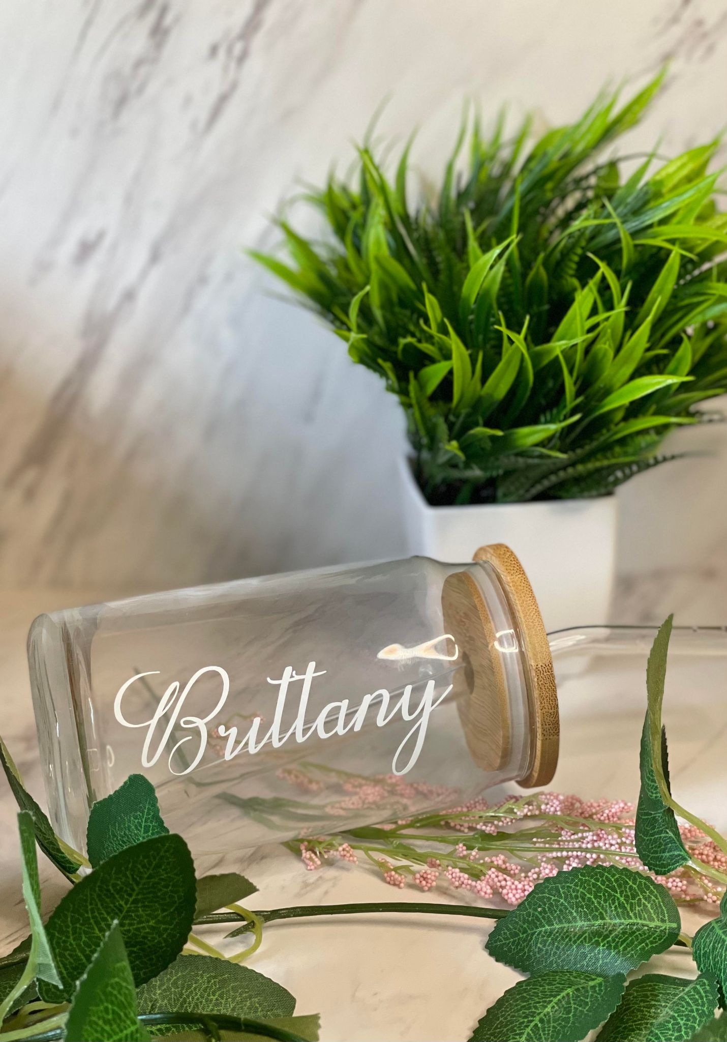 Personalized Beer Can Glass