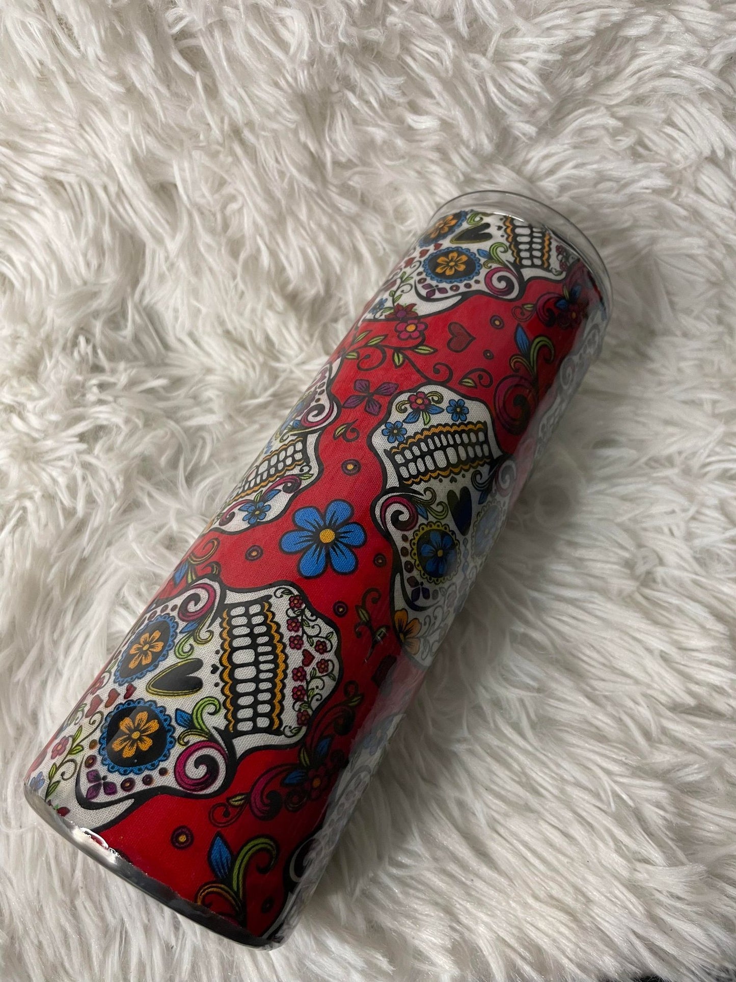 Sugar Skull Wrapped Tumbler (RTS)