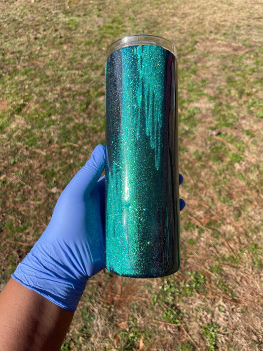 Sparkly Scribble Design Glitter Tumbler