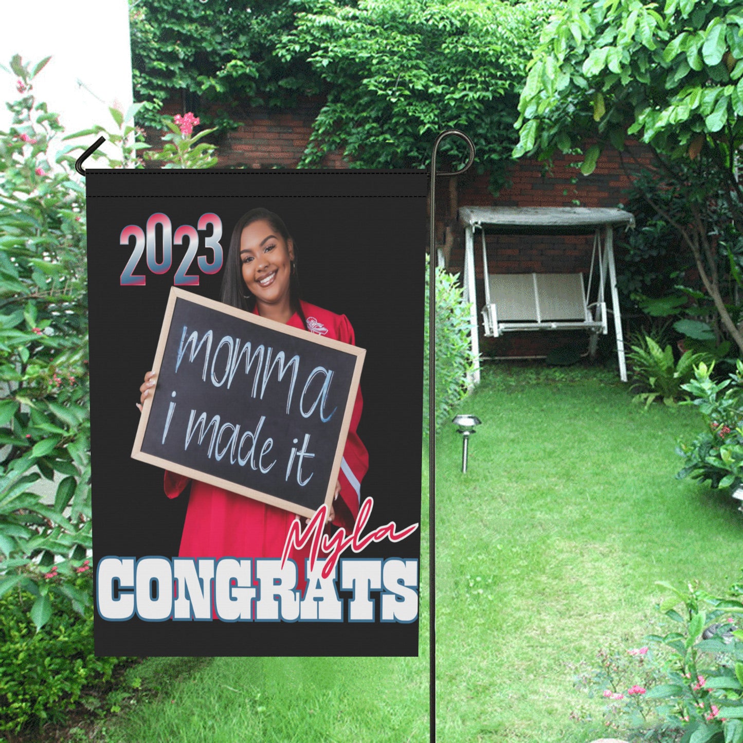 Graduation Garden Flag