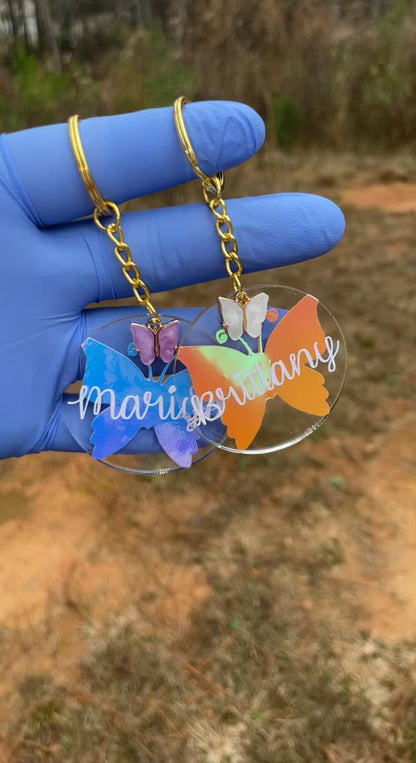 Butterfly Acrylic Keychain