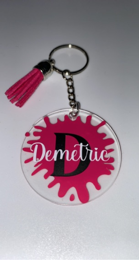 Splash Name Keychain