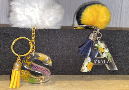 Resin Name Keychain