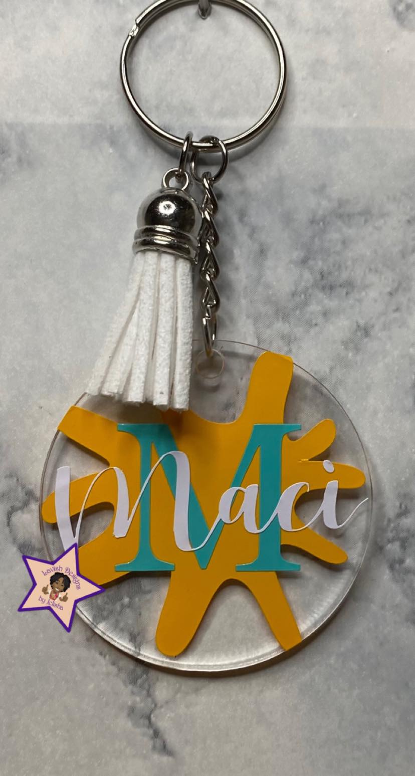 Splash Name Keychain