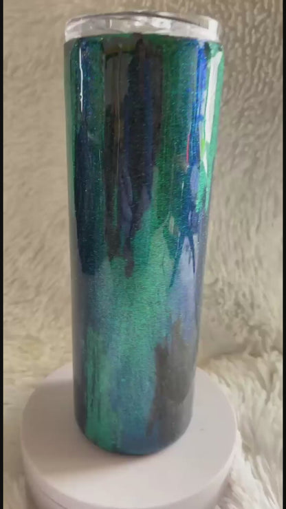 Sparkly Scribble Design Glitter Tumbler