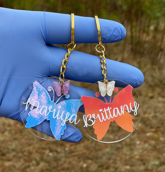 Butterfly Acrylic Keychain