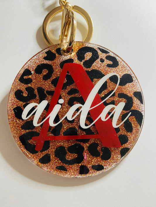 Leopard Print Acrylic Keychains